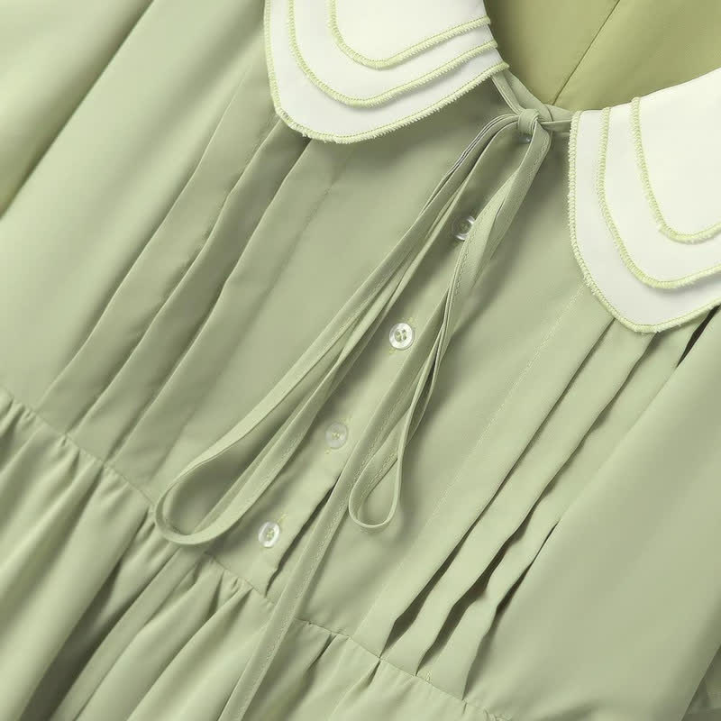 Süßes Midikleid mit Peter-Pan-Kragen - image 2