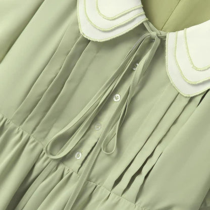 Süßes Midikleid mit Peter-Pan-Kragen - image 2