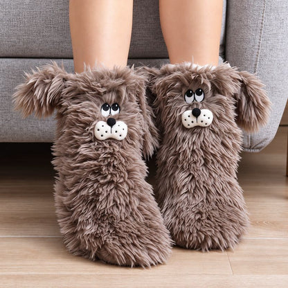 Gemütliche Hundehausschuhsocken - Braun - EU36-41 (US3-7,5) - image 3