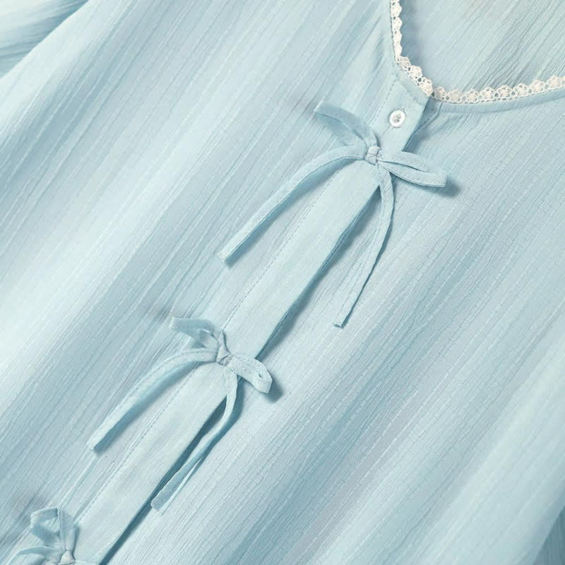 Bluse mit Schleife in Übergröße - image 2