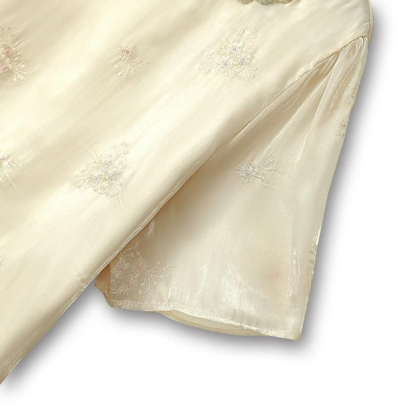 Bluse in Übergröße mit floralem Spitzenmuster und strukturiertem Ausschnitt - image 3