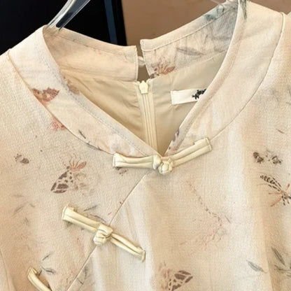Midikleid mit weichem Blumenmuster für den Urlaub - image 3