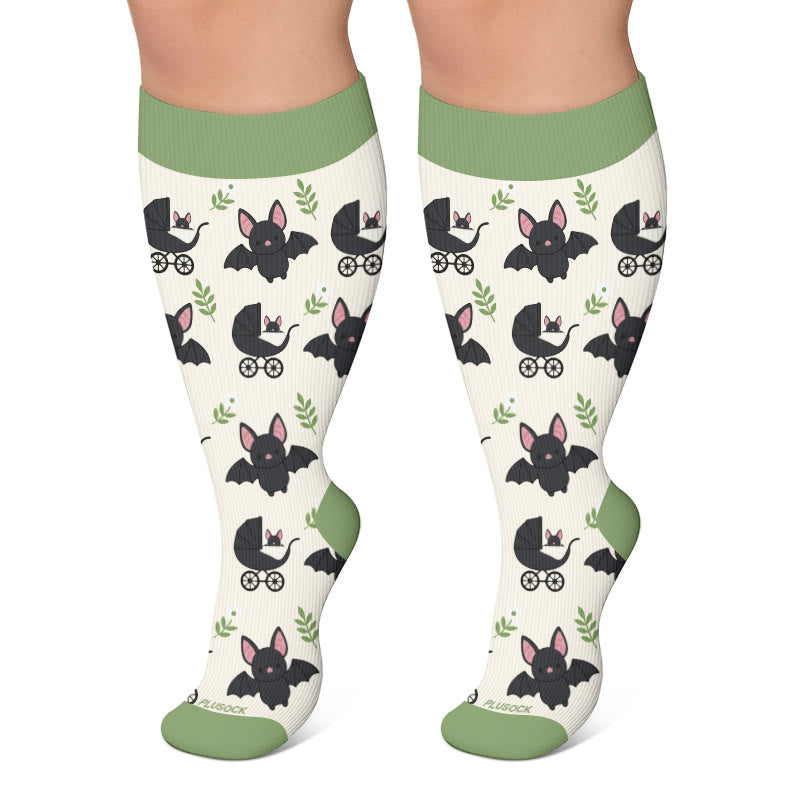 Kompressionsstrümpfe in Übergröße von Bat Cat - Beige - 4XL - image 4