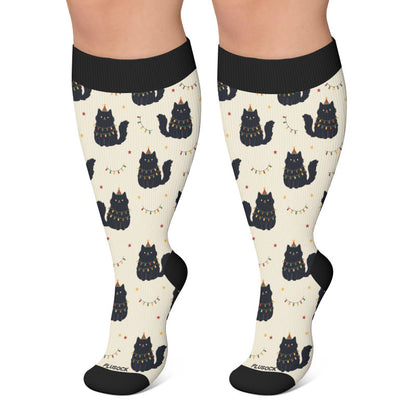 Kompressionsstrümpfe in Übergröße von Bat Cat - Aprikose - 4XL - image 5