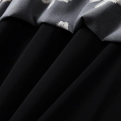Midikleid mit geschwungenem Schnitt, floralem V-Ausschnitt - image 6
