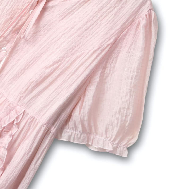 Plus Size Rüschen-Midikleid mit Bindeband - image 4
