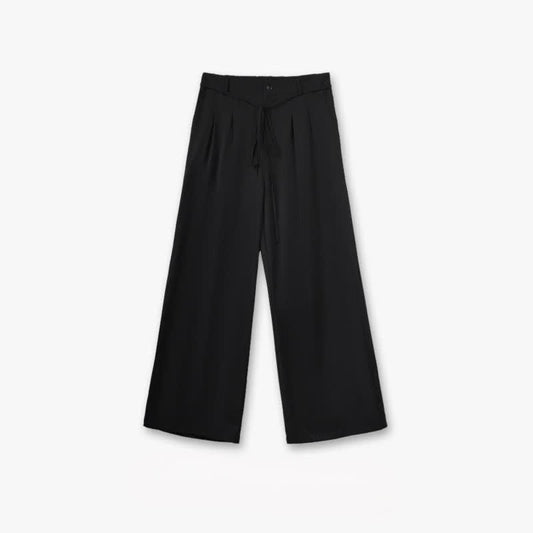 Schwarze, weite Hose mit Kordelzug - Schwarz - 6XL - image 0