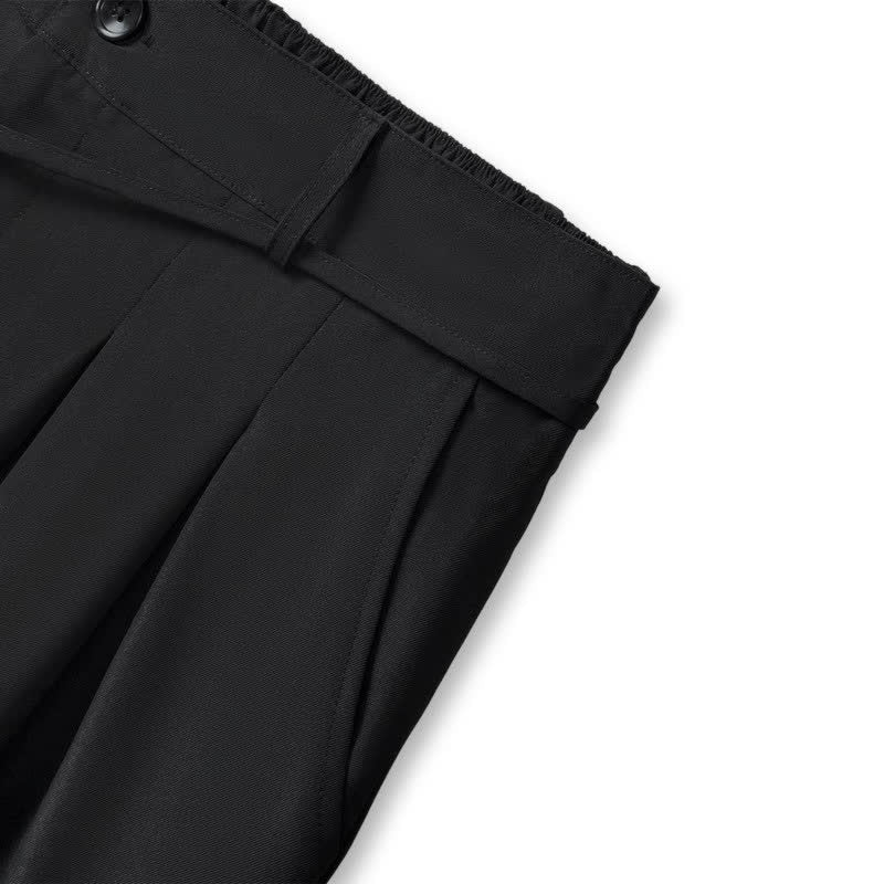 Schwarze, weite Hose mit Kordelzug - image 2