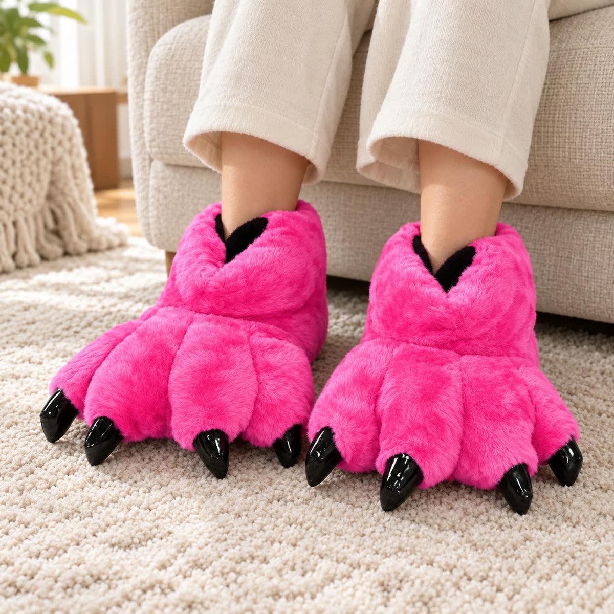 Monsterpfote Plüsch-Hausschuhe Socken - image 0
