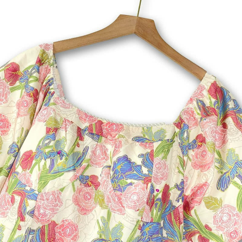Plus Size Blumen-Midikleid - image 2
