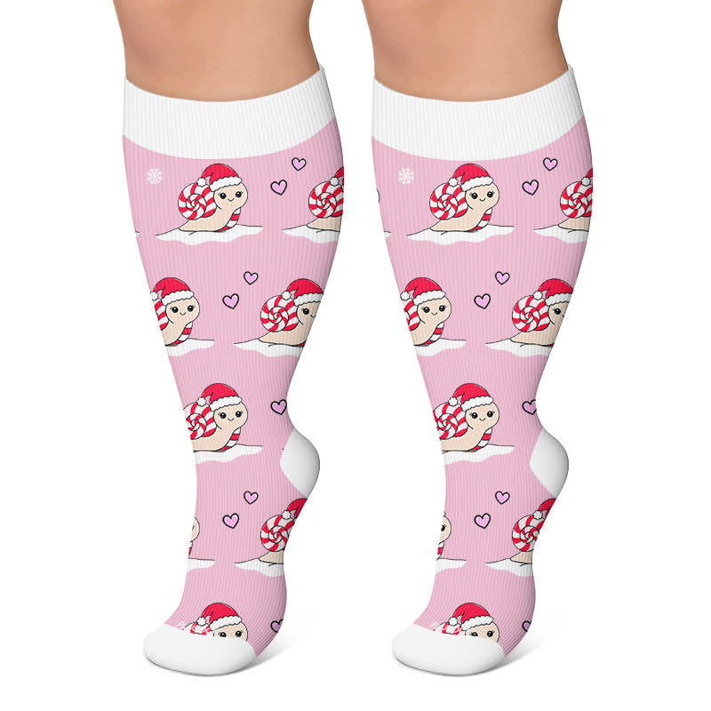 Weihnachtsschnecken-Kompressionsstrümpfe für Hunde in Übergröße - Rosa - 4XL - image 4