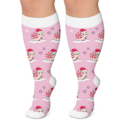 Weihnachtsschnecken-Kompressionsstrümpfe für Hunde in Übergröße - Rosa - 4XL - image 4