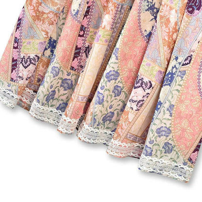 Vintage Patchwork Blumen Midikleid - image 3