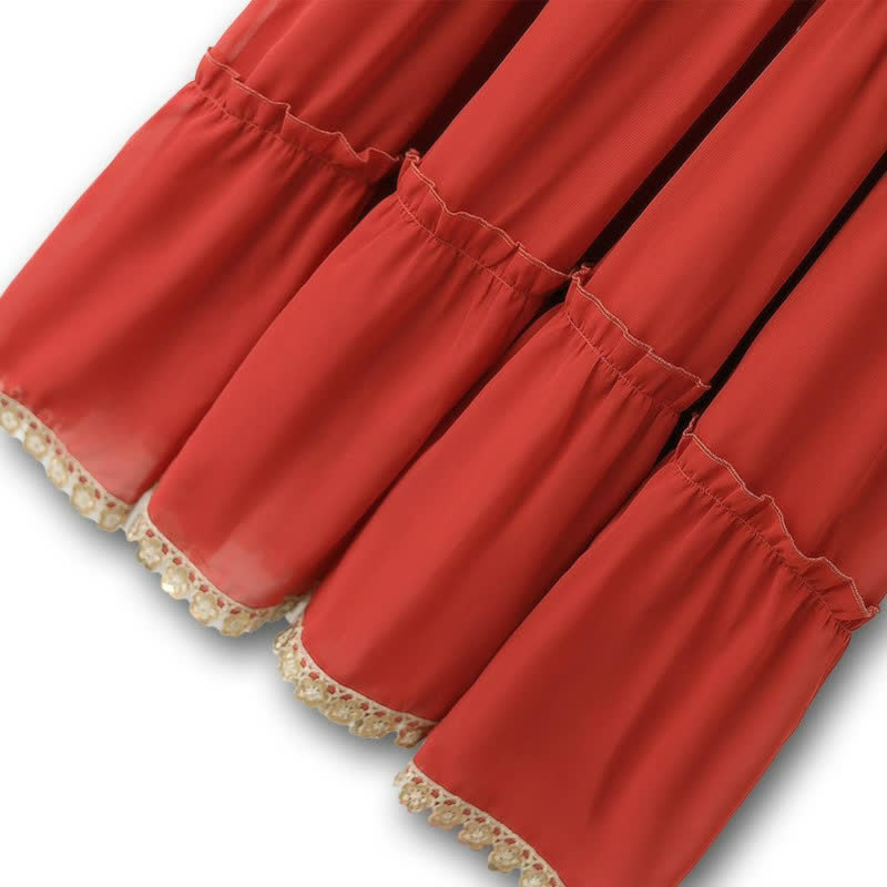 Boho-Maxikleid mit Spitzenbesatz - image 3