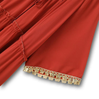 Boho-Maxikleid mit Spitzenbesatz - image 2