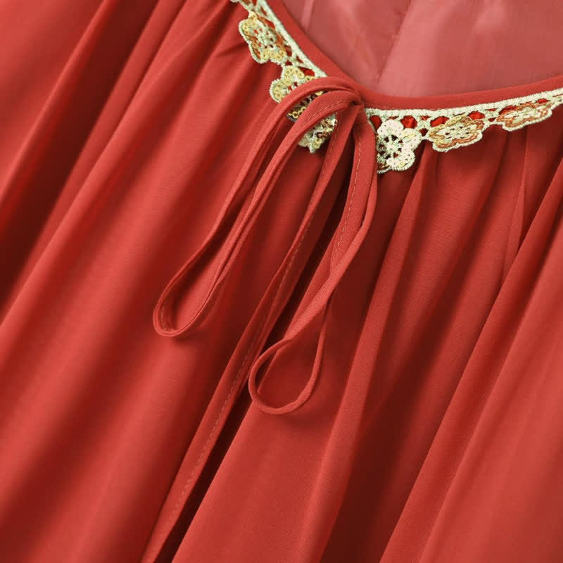 Boho-Maxikleid mit Spitzenbesatz - image 4