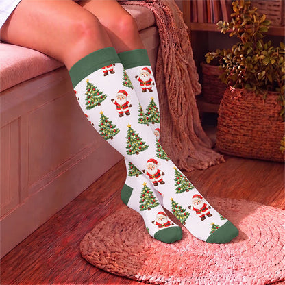 Kompressionsstrümpfe mit Weihnachtsmuster in Übergröße - image 3