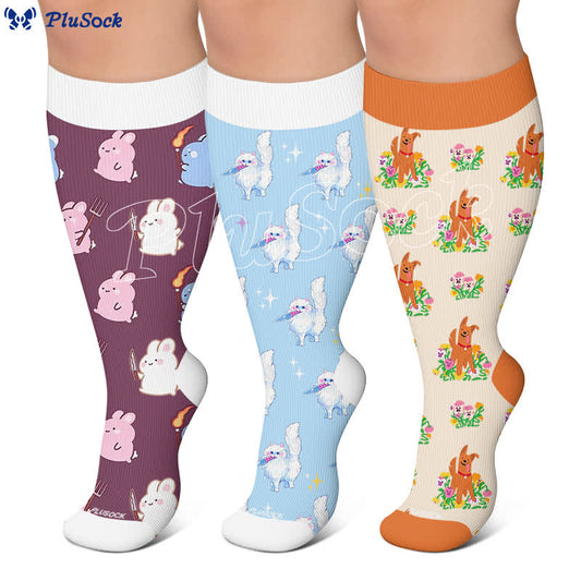 Plus Size Magic Bunnies Katzen- und Hunde-Kompressionsstrümpfe - image 0