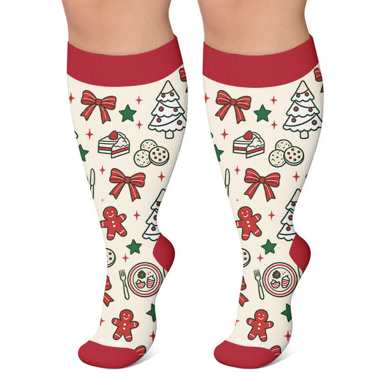 Weihnachtsschmetterlings-Kompressionssocken für Hunde in Übergröße - Rot - 4XL - image 4