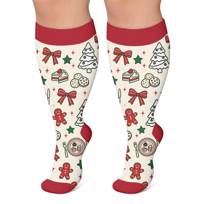 Weihnachtsschmetterlings-Kompressionssocken für Hunde in Übergröße - Rot - 4XL - image 4