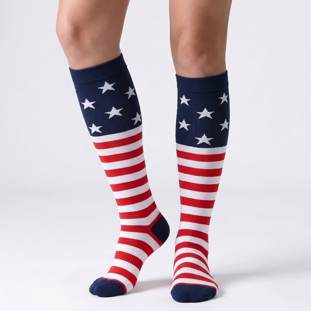 Kompressionsstrümpfe mit amerikanischer Flagge (6 Paar) - Marineblau - S/M - image 12