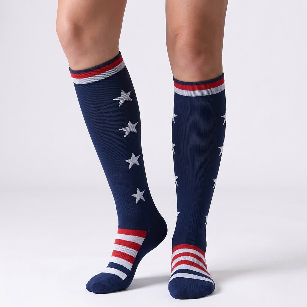 Kompressionsstrümpfe mit amerikanischer Flagge (6 Paar) - Dunkelblau - S/M - image 15