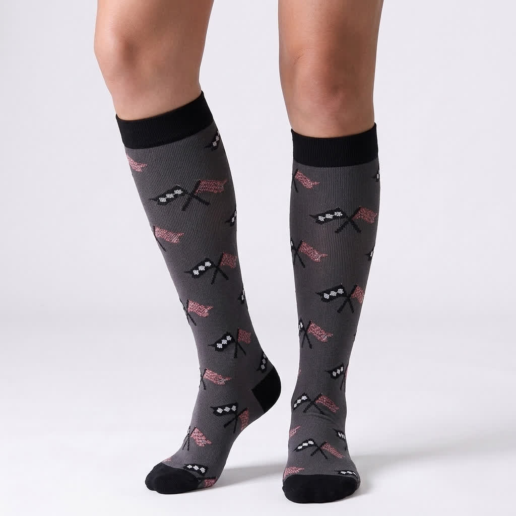 Kompressionsstrümpfe mit amerikanischer Flagge (6 Paar) - Dunkelgrau - S/M - image 14