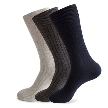 Crew-Socken mit einfarbigen Streifen in Übergröße (3 Paar)