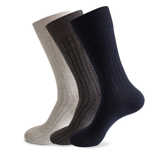 Crew-Socken mit einfarbigen Streifen in Übergröße (3 Paar)