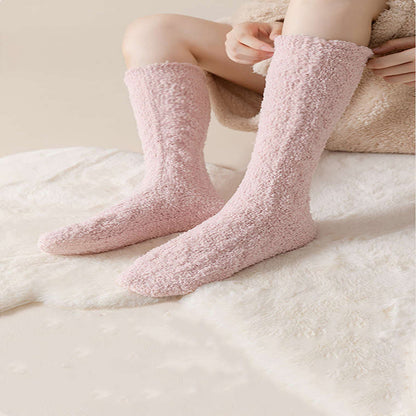 Thermo-Kniestrümpfe aus Korallenfleece in Übergröße (5 Paar)
