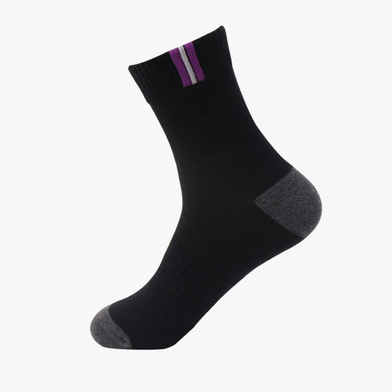 Atmungsaktive Baumwollsocken mit Belüftung (3 Paar) - 43-48 - Schwarz - image 3