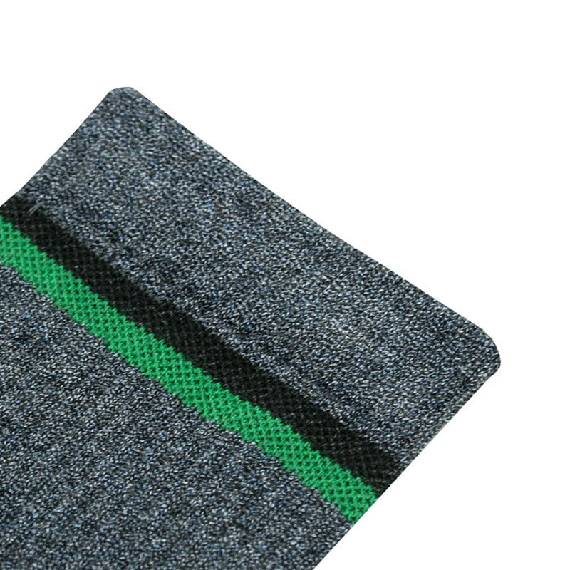 Dunkelgrüne gestreifte, kniehohe, gepolsterte Socken - image 7