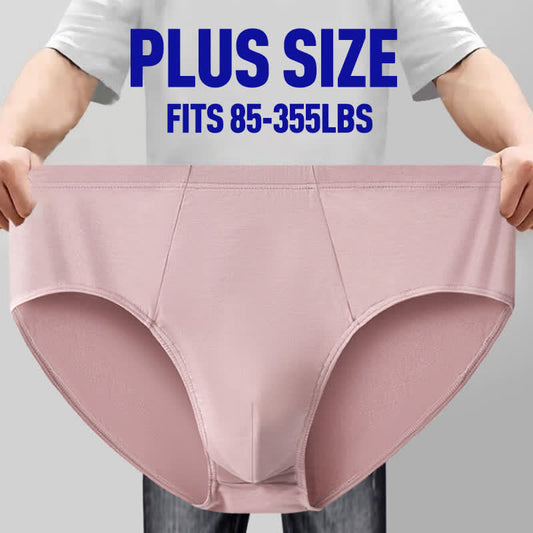 Einfache, hoch taillierte Stretch-Hüftslips in Übergröße (2er-Pack)