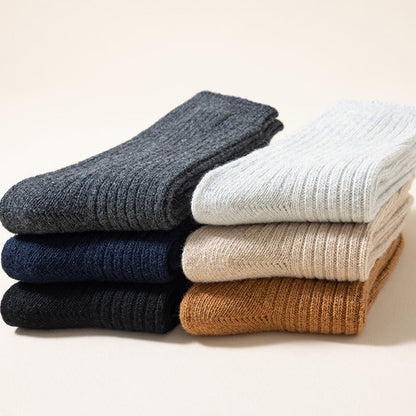 Plus Size Uni Color Warm Quarter Socks(6 Pairs) - Mehrfarbig - EU39-46 (US6-12) - image 4