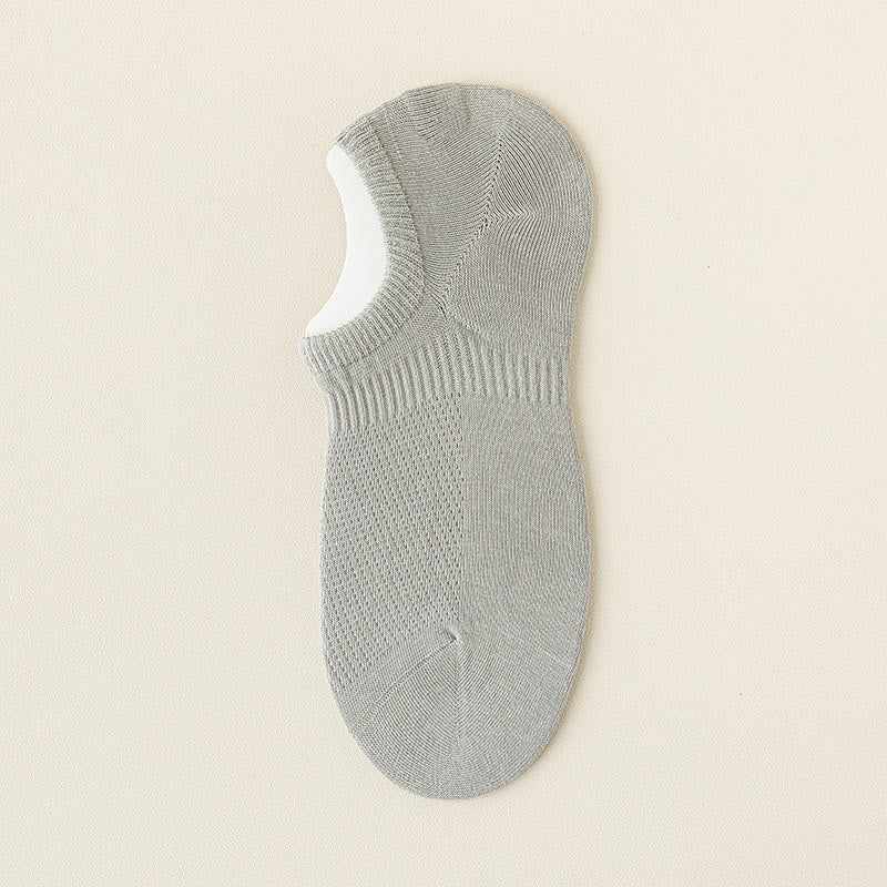 Mesh-Baumwoll-No-Show-Socken (5 Paar) - Hellgrau - EU39-46 (US5-12) - image 18