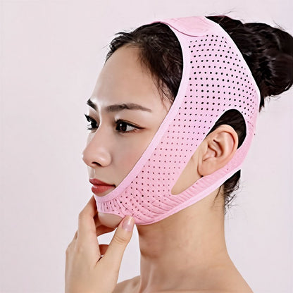Atmungsaktive, formende Gesichtsstützbandage - Rosa - Einheitsgröße - image 0