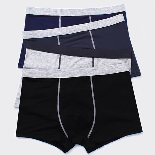 Einfarbige Fly-Boxershorts in Übergröße (6er-Pack)