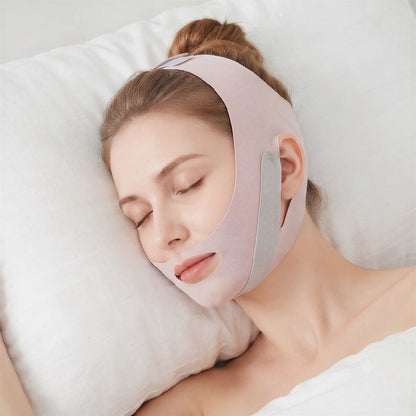 Weiche, verstellbare V-förmige Gesichtsstützbandage - Rosa - Einheitsgröße - image 0