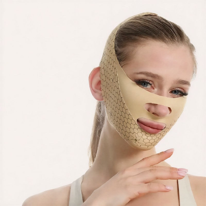 Atmungsaktive, formende Gesichtsstützbandage - Nackt - Einheitsgröße - image 0