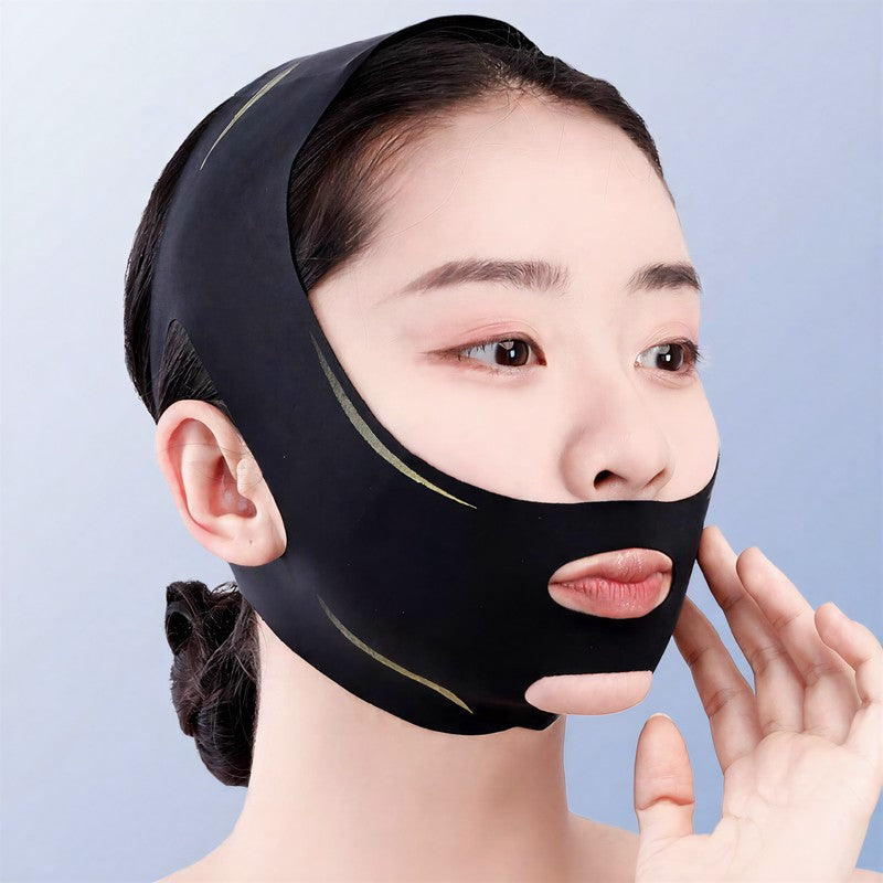 Schwarze, formende, elastische Gesichtsstützbandage - image 8
