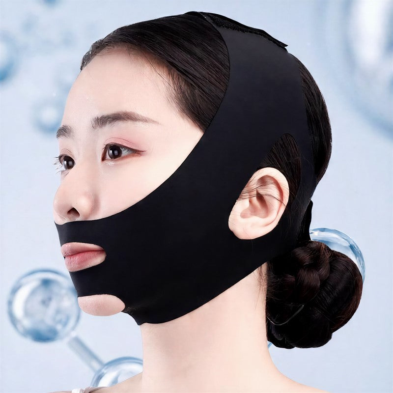Schwarze, formende, elastische Gesichtsstützbandage - image 6