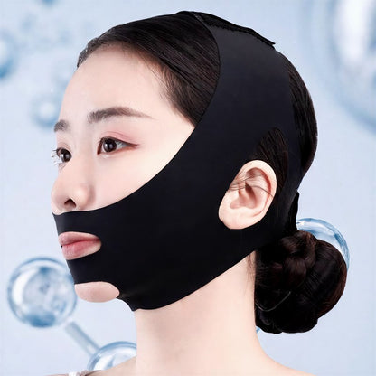 Schwarze, formende, elastische Gesichtsstützbandage - image 6
