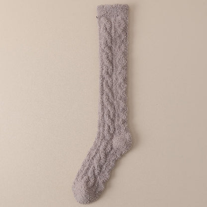 Thermo-Kniestrümpfe aus Korallenfleece in Übergröße (5 Paar)