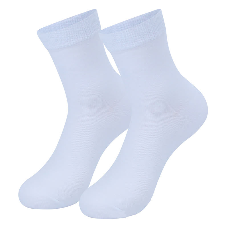 Dicke Viertelsocken aus Baumwolle (3 Paar) - EU44-48 (US10-13) - Weiß - image 8