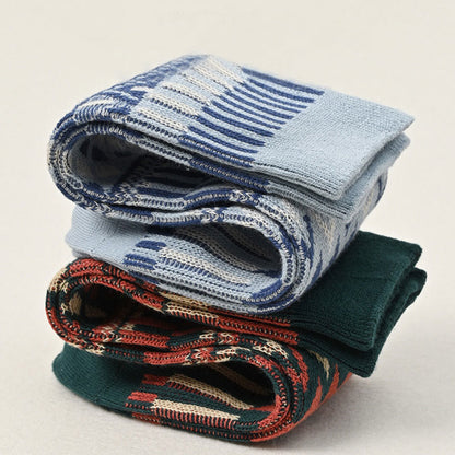 Crew-Socken mit Retro-Muster in Übergröße (2 Paar) - image 2