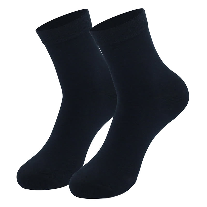 Dicke Viertelsocken aus Baumwolle (3 Paar) - EU44-48 (US10-13) - Schwarz - image 9