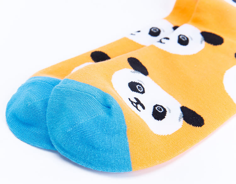 Süße Panda-Crew-Socken in Übergröße (5 Paar)