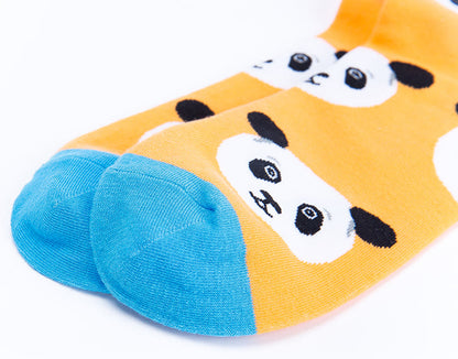 Süße Panda-Crew-Socken in Übergröße (5 Paar)