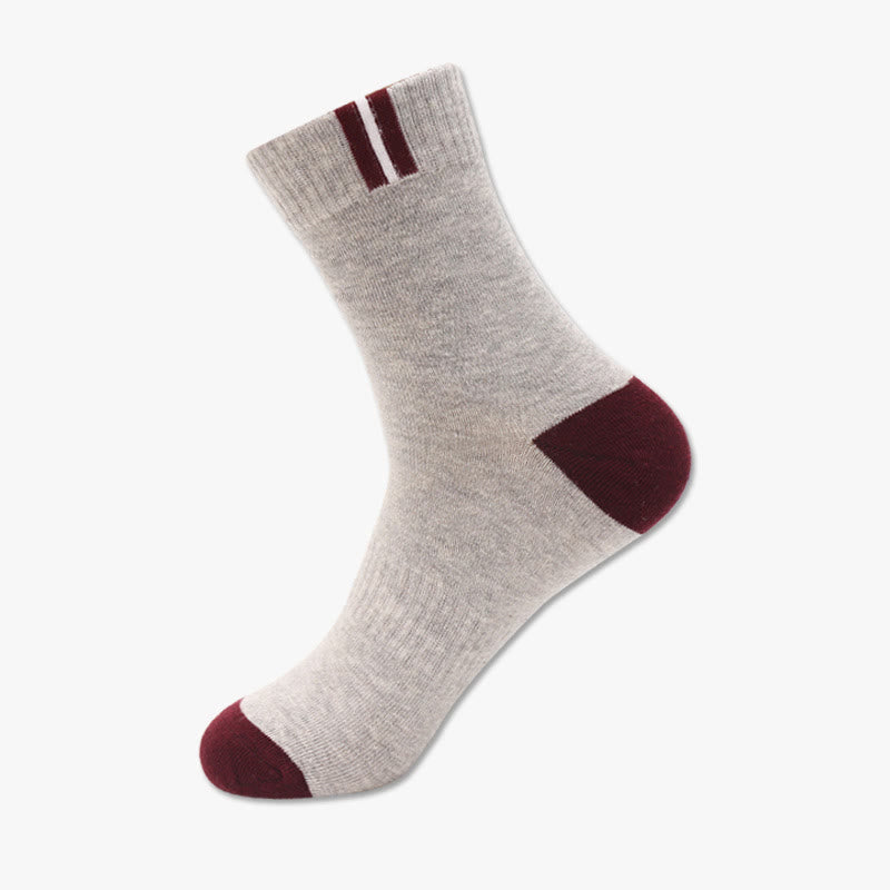 Atmungsaktive Baumwollsocken mit Belüftung (3 Paar) - 43-48 - Grau&Rot - image 5