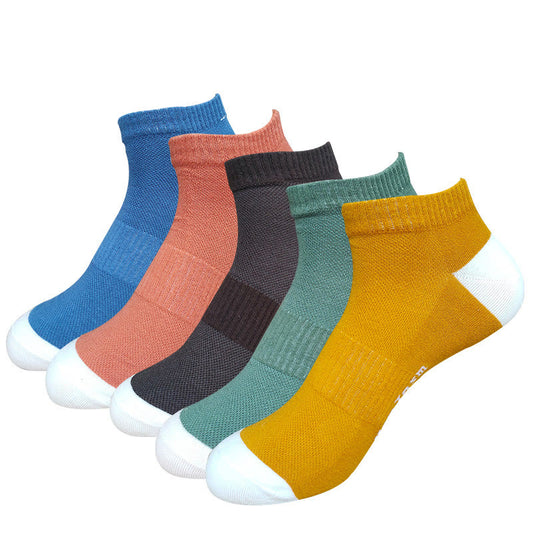 Knöchelsocken aus Netzstoff mit Buchstaben in Übergröße (5 Paar)